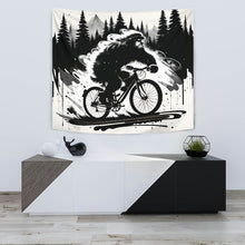 Load image into Gallery viewer, BICYCLING BIGFOOT B&W TAPESTRIES #1