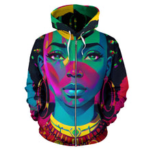 Load image into Gallery viewer, RASTA WOMEN OF REGGAE ZIP-UP HOODIE #2