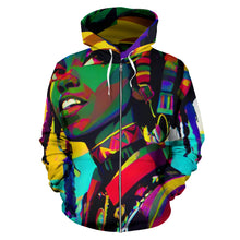 Load image into Gallery viewer, RASTA WOMEN OF REGGAE ZIP-UP HOODIE #3