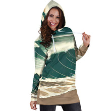 Load image into Gallery viewer, BIG WAVE ON SANDY BEACH HOODIE DRESS