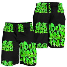 Load image into Gallery viewer, YOUR MIND STATE GRAFFITI MENS SHORTS (GREEN)