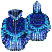 Load image into Gallery viewer, SUMMER SPLASH ZIP HOODIE (BLUE)