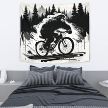 Load image into Gallery viewer, BICYCLING BIGFOOT B&amp;W TAPESTRIES #1
