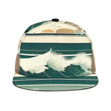 Load image into Gallery viewer, BIG WAVE ON SANDY BEACH SNAPBACK HAT
