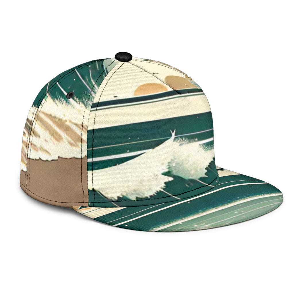 BIG WAVE ON SANDY BEACH SNAPBACK HAT