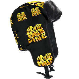 YOUR MIND STATE GRAFFITI TRAPPER HAT (YELLOW+BLACK)