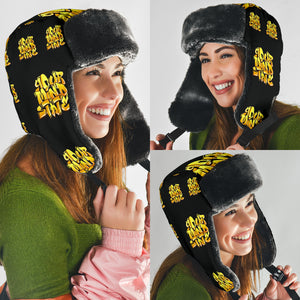 YOUR MIND STATE GRAFFITI TRAPPER HAT (YELLOW+BLACK)